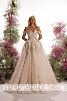 NUDE LACE GOWN